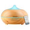 Difuzor Aromaterapie Teno®, 7 culori LED, 2 jocuri de lumini, control prin telecomanda, capacitate 500ml, silentios, umidifica aerul