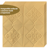Set Tapet 3D Teno119, suprafata acoperire 4.9 mp, autoadeziv, perete/tavan, model floral, waterproof, usor de montat, design modern, 70x70 cm, galben