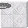 Set Tapet 3D Teno111, autoadeziv, perete/tavan, model floare, waterproof, usor de montat, design modern, 70x70 cm, alb