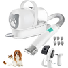 Aspirator pentru Ingrijirea Animalelor Teno2403, set 7 in 1, silentios, masina de tuns, toaletare animale, 6 marimi pentru tuns, alb