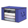 Cutie Depozitare si Organizare Mare Teno1032, pliabila, maner ranforsat si fereastra transparenta, pentru haine/paturi/ plapumi/ perne/ lenjerii de pat/jucarii, 105 L, 70x 50x 30 cm, albastru