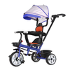 Tricicleta pentru Copii 6 in 1 Teno1574, pozitie de somn, aparatoare de siguranta, copertina retractabila, maner cu suport de bauturi, cosuri de depozitare frontal si dorsal, protectie raze UV, suport de picioare, pedale, greutate maxima 25 kg, albastru