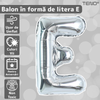 Balon in Forma de Litera E Teno1022, metalizat, pentru Petreceri/Aniversari/Evenimente,rezistent, folie, argintiu, 40 cm