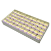Set 50 de Trandafiri din Sapun Teno1602, flori cu aspect natural, cutie de depozitare inclusa, ideali pentru orice ocazie, design elegant, mov/crem