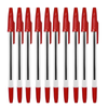 Set 50 de Pixuri Teno1510, tip ballpoint, material rezistent, durabile, rezistente in timp, cap 0.7 mm, scriere neteda cu uscare rapida, cu capac, corp de plastic, rosu