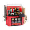Organizator Multifunctional pentru Bucatarie Teno484,suport sticle, rafturi pentru condimente, cuier pentru ustensile, suport cutite, 46 x 26 x 43 cm, rosu