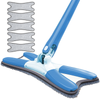 Mop cu Cap in Forma de X Teno1147, rotire 360 grade, telescopic, curatare usoara, 5 lavete incluse, 123 cm, albastru deschis