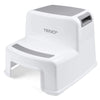 Scaunel Inaltator pentru Copii Teno33, multifunctional, doua trepte, suprafata anti-alunecare, pentru bucatarie/baie, tip scara, confortabil, sigur, alb