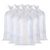 Set 100 de Saci de Rafie Teno1250, materiale calitative, rezistenta ridicata, capacitate mare, waterproof, universali, 55 x 100 cm, alb/albastru