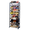 Pantofar tip Raft Teno1126, pentru incaltaminte, 10 niveluri, capacitate mare, structura stabila, tevi din metal, 100 x 50 cm, negru