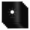 Set 4 Folii Protectie Teflon Teno88, pentru aragaz sau plita, detasabile, ajustabile, usor de curatat, anti-aderente, negru