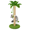 Ansamblu de Joaca pentru Pisici in Forma de Palmier Teno®, tip turn, 1 nivel,franghie si mingiute de joaca, stalpi pentru zgariat, captuseala extra moale, structura stabila, 85 cm, verde