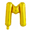 Balon in Forma de Litera M Teno1466, metalizat, pentru Petreceri/Aniversari/Evenimente, rezistent, folie, gold, 40 cm