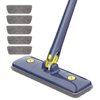 Mop cu Cap Dreptunghiular Teno1176, rotire 360 grade, telescopic, curatare usoara, 5 lavete incluse, 123 cm, albastru/galben