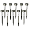 Set 10 Lampi Solare pentru Gradina Teno1118, tehnologie LED,pentru exterior, incarcare solara, autonomie 8 ore, tip tarus, material metal, lumina alb cald