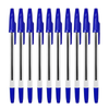 Set 50 de Pixuri Teno1508, tip ballpoint, material rezistent, durabile, rezistente in timp, cap 0.7 mm, scriere neteda cu uscare rapida, cu capac, corp de plastic, albastru