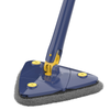 Mop cu Cap Triunghiular Teno669, rotire 360 grade, telescopic, curatare usoara, 1 laveta inclusa, 127 cm, albastru/galben