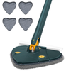 Mop cu Cap in Forma de Inima Teno551, rotire 360 grade, telescopic, curatare usoara, 4 lavete incluse, 127 cm, verde/galben