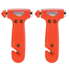 Set 2 Dispozitive de Spart Geamul Teno1066 tip ciocan, doua capete, cutter pentru taiat centura, protectie anti-taieturi, carcasa inclusa, rosu