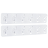 Set 2 Cuiere Autoadezive Teno1555, cu agatatori duble, pentru baie/hol/bucatarie, puternice, ajustabile, usor de montat, waterproof, transparent
