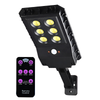 Lampa Solara Stradala 6 LED-uri Teno864, tip bec, control prin telecomanda, senzor de miscare, 3 moduri de iluminare, protectie IP65, Waterproof, exterior, negru
