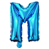 Balon in Forma de Litera M Teno1478, metalizat, pentru Petreceri/Aniversari/Evenimente, rezistent, folie, albastru, 40 cm