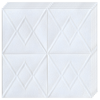 Set 10x Tapet 3D Teno842, suprafata acoperire 4.9 mp, autoadeziv, Model Romburi, perete/tavan, waterproof, usor de montat, design modern, 70x77 cm, alb