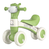 Bicicleta cu 4 Roti fara Pedale Oita Teno1102, structura stabila, cap luminos, functie cu muzica, lansator de baloane incorporat, 56 x 43 x 28 x 30 cm, 1-3 ani, verde