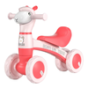 Bicicleta cu 4 Roti fara Pedale Oita Teno1103, structura stabila, cap luminos, functie cu muzica, lansator de baloane incorporat, 56 x 43 x 28 x 30 cm, 1-3 ani, roz