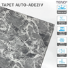 Set 10x Tapet Caramida 3D Teno1302, Model Marmura, suprafata acoperire 5.3 mp, autoadeziv, waterproof, usor de montat, design modern, 70x77 cm, gri deschis
