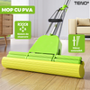 Mop cu PVA Teno1659, sistem de stoarcere integrat, coada telescopica, laveta rezistenta, curatare usoara, absorbtie eficienta, captare a prafului, 120 cm, galben/verde