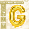 Balon in Forma de Litera G Teno1471, metalizat, pentru Petreceri/Aniversari/Evenimente, rezistent, folie, gold, 40 cm