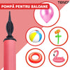 Pompa Manuala Pentru Umflat Baloane cu Dublu Sens Teno371, multifunctionala, materiale calitative, umflare rapida, rosu/negru, 28 cm