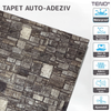 Set 10x Tapet Caramida 3D Teno1298, Model Piatra Naturala, suprafata acoperire 5.3 mp, autoadeziv, waterproof, usor de montat, design modern, 70x77 cm, maro/gri