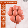 Set 25 Baloane Teno722, pentru Petreceri/Aniversari/Evenimente, o singura dimensiune, latex, somon