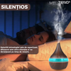 Difuzor Aromaterapie Teno1463, forma conica, lumini ambientale, control tactil, capacitate 200ml, silentios, rezerva inclusa, alimentare USB, umidifica aerul, stejar inchis