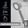 Para de Dus Dubla Teno1507, recipient de sapun incorporat, 2 moduri de utilizare, mod presiune ridicata, mod spa, usor de utilizat, operare fara butoane, gri