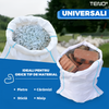 Set 150 de Saci de Rafie Teno1251, materiale calitative, rezistenta ridicata, capacitate mare, waterproof, universali, 55 x 100 cm, alb/albastru