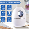 Difuzor Aromaterapie Teno606, cu ultrasunete, design minimalist, 7 culori LED, 2 moduri de eliberare a aerului, capacitate 800ml, silentios, umidifica aerul, alb