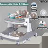 Premergator Multifunctional pentru Bebelusi Teno1100, tava cu 3 jucarii, pisica, muzica, reglabil, pliabil, greutate max 20kg, 6-36 luni, gri