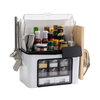 Organizator Multifunctional pentru Bucatarie Teno483,suport sticle, rafturi pentru condimente, cuier pentru ustensile, suport cutite, 46 x 26 x 43 cm, alb