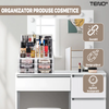 Organizator Cutie Depozitare pentru Produse Cosmetice Teno473, bijuterii si alte obiecte, 6 sertare, piese detasabile, transparent, 24 x 19 cm
