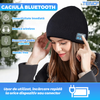 Caciula Bluetooth Unisex Teno1492, hands-free, microfon, difuzoare stereo incorporate, sistem audio detasabil, curatare usoara, comoda, pentru alergare/drumetii, negru