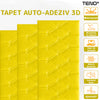 Set Tapet 3D Teno389, suprafata acoperire 2.45 mp, autoadeziv, waterproof, design modern, usor de montat, 70x35cm, galben