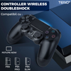 Controller Wireless DoubleShock Teno541, compatibil cu PS4, joystick-uri analog, vibratie dubla, baterie performanta, negru