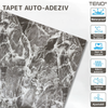 Set 10x Tapet Panou 3D Teno1304, Model Marmura, suprafata acoperire 4.9 mp, autoadeziv, waterproof, usor de montat, design modern, 70x70 cm, gri inchis