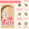 Bicicleta cu 4 Roti fara Pedale Oita Teno1103, structura stabila, cap luminos, functie cu muzica, lansator de baloane incorporat, 56 x 43 x 28 x 30 cm, 1-3 ani, roz