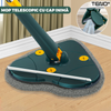Mop cu Cap in Forma de Inima Teno1157, rotire 360 grade, telescopic, curatare usoara, 2 lavete incluse, 127 cm, verde/galben