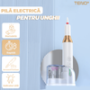 Pila Electrica Profesionala pentru Unghii Teno1137, freza wireless, 18000 RPM, indicator led, manichiura-pedichiura, 12 capete pentru pila, 36 benzi de slefurie, portabila, alb