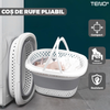 Cos de Rufe Pliabil Mic cu Manere Teno943, organizare si depozitare, multifunctional, compact, 30 litri, 42 x 32 x 28 cm, gri